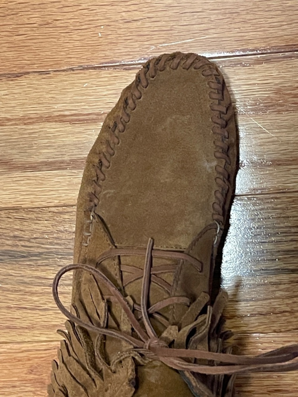 Fringed Suede Flat Moccasin Ankle Boots Boho Western Festival Summer Size 38 / 7 - Picture 9 of 10